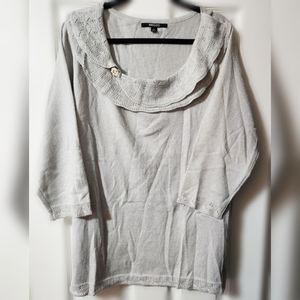 NWOT Sweater Blouse Lace Women's 2XL